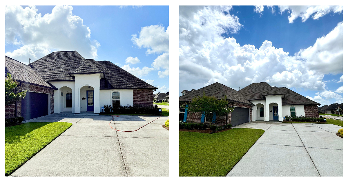 Before and After of summer prep on this home in Thibodaux, LA